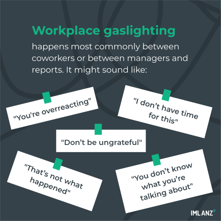 signs of gaslighting at work